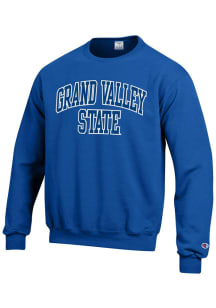 Champion Grand Valley State Lakers Mens Blue Arch Long Sleeve Crew Sweatshirt