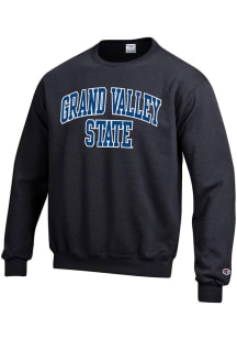 Champion Grand Valley State Lakers Mens Black Arch Long Sleeve Crew Sweatshirt