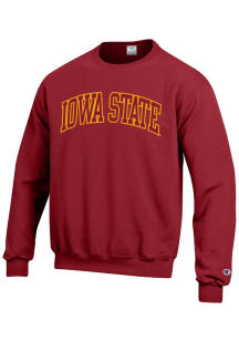 Champion Iowa State Cyclones Mens Cardinal Arch Long Sleeve Crew Sweatshirt
