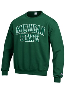 Mens Michigan State Spartans Green Champion Arch Crew Sweatshirt