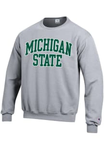 Mens Michigan State Spartans Grey Champion Arch Crew Sweatshirt