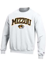 Champion Missouri Tigers Mens White Arch Logo Long Sleeve Crew Sweatshirt