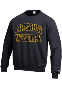 Champion Missouri Western Griffons Mens Black Arch Long Sleeve Crew Sweatshirt