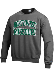 Champion Northwest Missouri State Bearcats Mens Charcoal Arch Long Sleeve Crew Sweatshirt