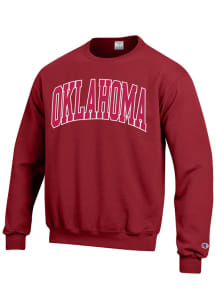 Champion Oklahoma Sooners Mens Cardinal Arch Long Sleeve Crew Sweatshirt