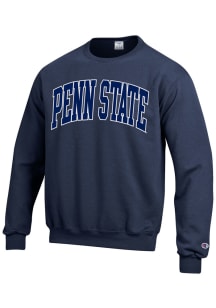 Mens Penn State Nittany Lions Navy Blue Champion Arch Crew Sweatshirt