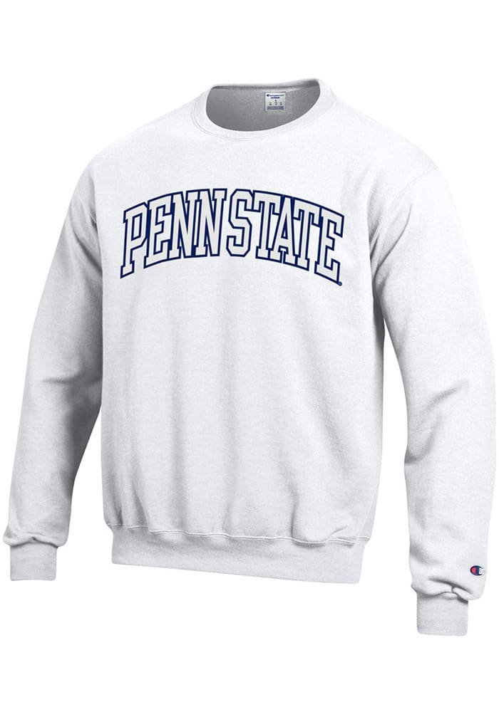 Champion Penn State Nittany Lions Mens White Arch Mascot Long Sleeve Crew Sweatshirt