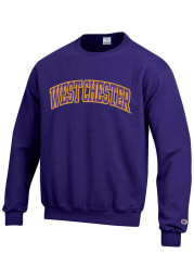 Champion West Chester Golden Rams Mens Purple Arch Long Sleeve Crew Sweatshirt