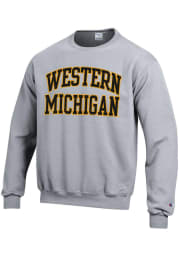 Champion Western Michigan Broncos Mens Grey Arch Long Sleeve Crew Sweatshirt