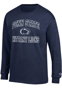 Champion Penn State Nittany Lions Navy Blue #1 Design Long Sleeve T Shirt