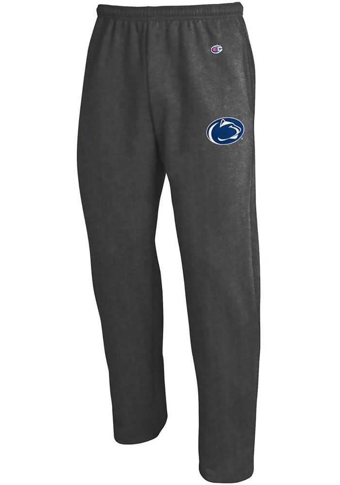Champion Penn State Nittany Lions Mens Charcoal Open Bottom Sweatpants