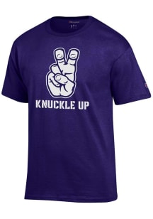 Champion TCU Horned Frogs Purple Knuckle Short Sleeve T Shirt
