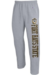 Champion Fort Hays State Tigers Mens Grey Open Bottom Sweatpants