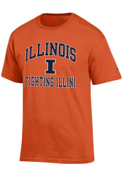 Champion Illinois Fighting Illini Orange Number One Short Sleeve T Shirt