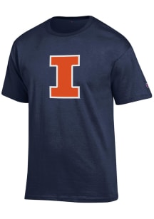 Champion Illinois Fighting Illini Navy Blue Primary Logo Short Sleeve T Shirt