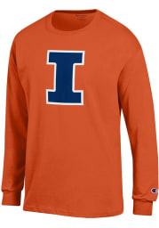 Champion Illinois Fighting Illini Orange Primary Logo Long Sleeve T Shirt