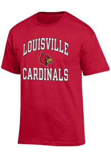 Champion Louisville Cardinals Red Team Logo Short Sleeve T Shirt