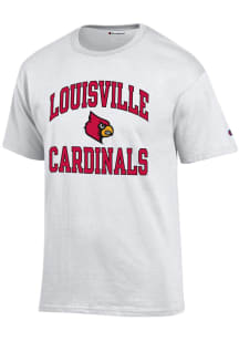 Champion Louisville Cardinals White Team Logo Short Sleeve T Shirt