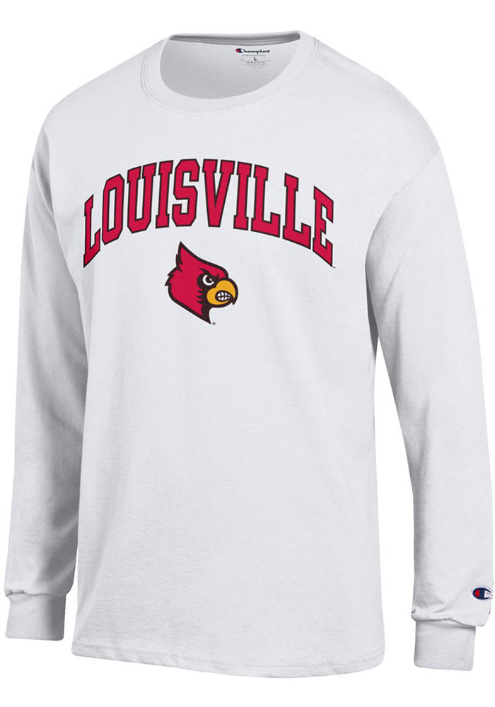 Champion Louisville Cardinals Mens Red Arch Mascot Long Sleeve