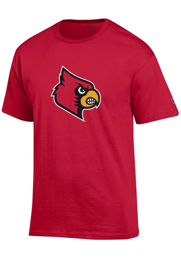 Louisville Cardinals Black Football Short Sleeve T Shirt by Champion