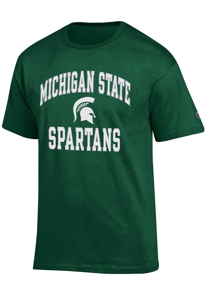 Champion Michigan State Spartans Green #1 Design Short Sleeve T Shirt