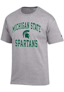 Champion Michigan State Spartans Grey #1 Design Short Sleeve T Shirt