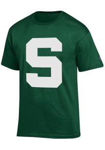 Champion Michigan State Spartans Green Alternate Logo Short Sleeve T Shirt