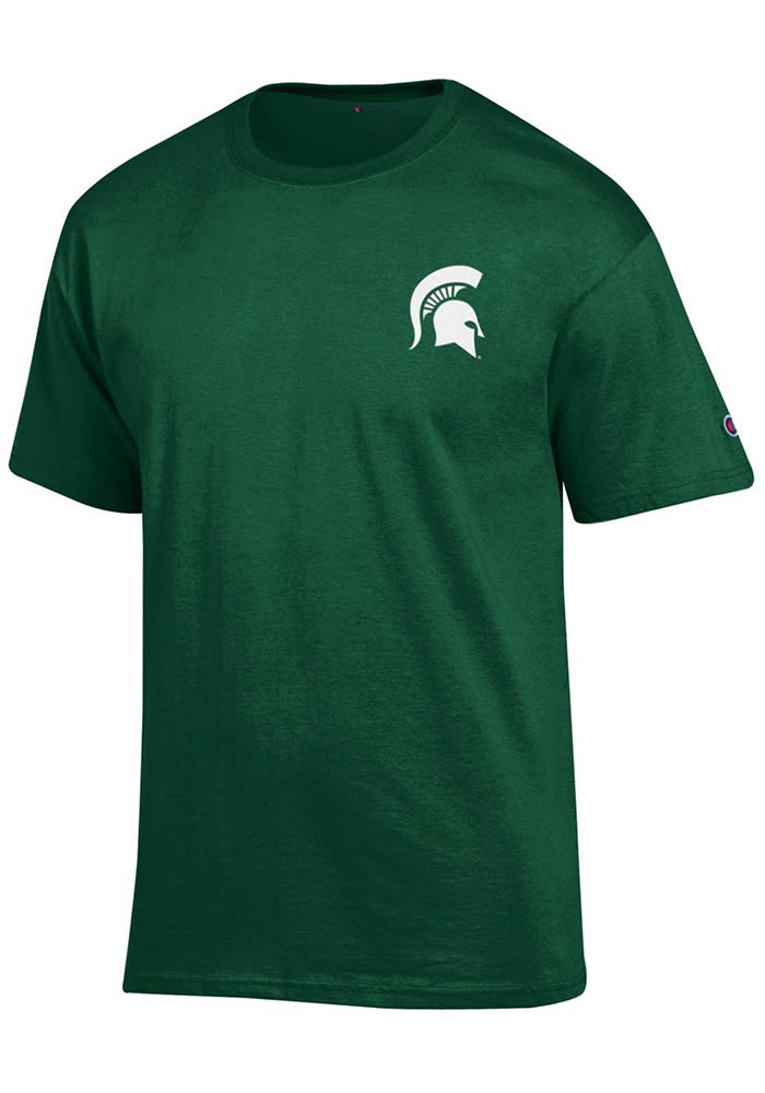 Champion Michigan State Spartans Green Spartan Logo Short Sleeve T Shirt