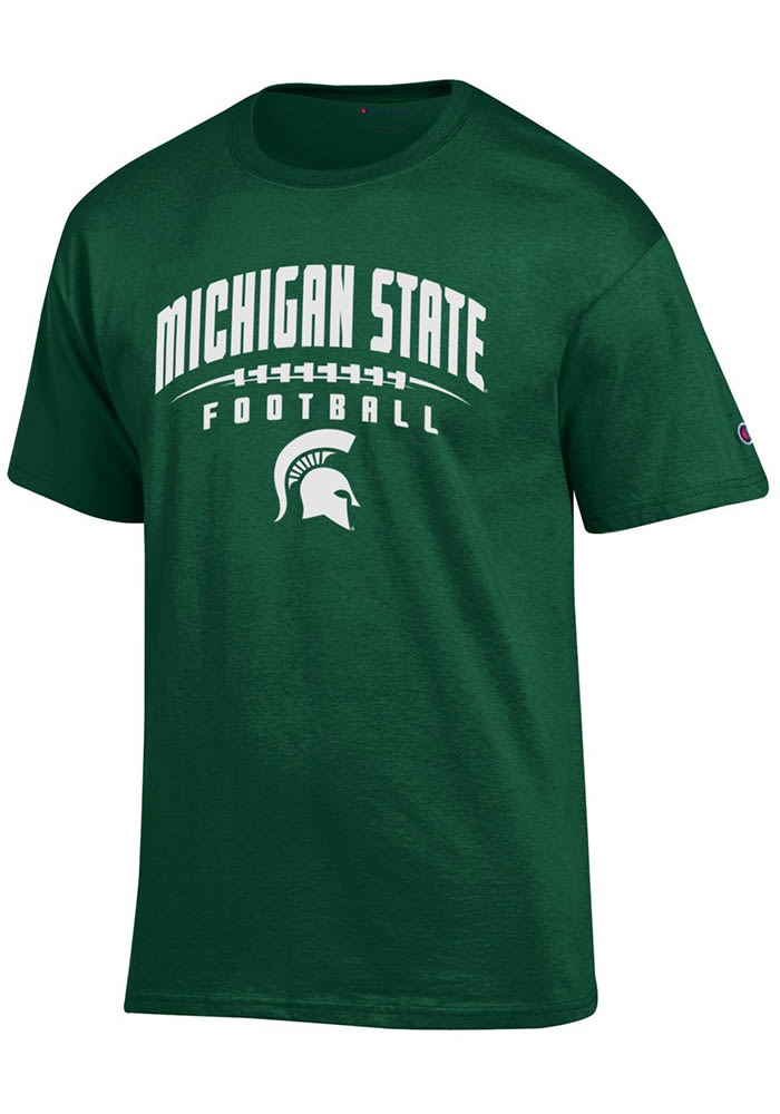 Champion Michigan State Spartans Green Spartan Football Short Sleeve T Shirt