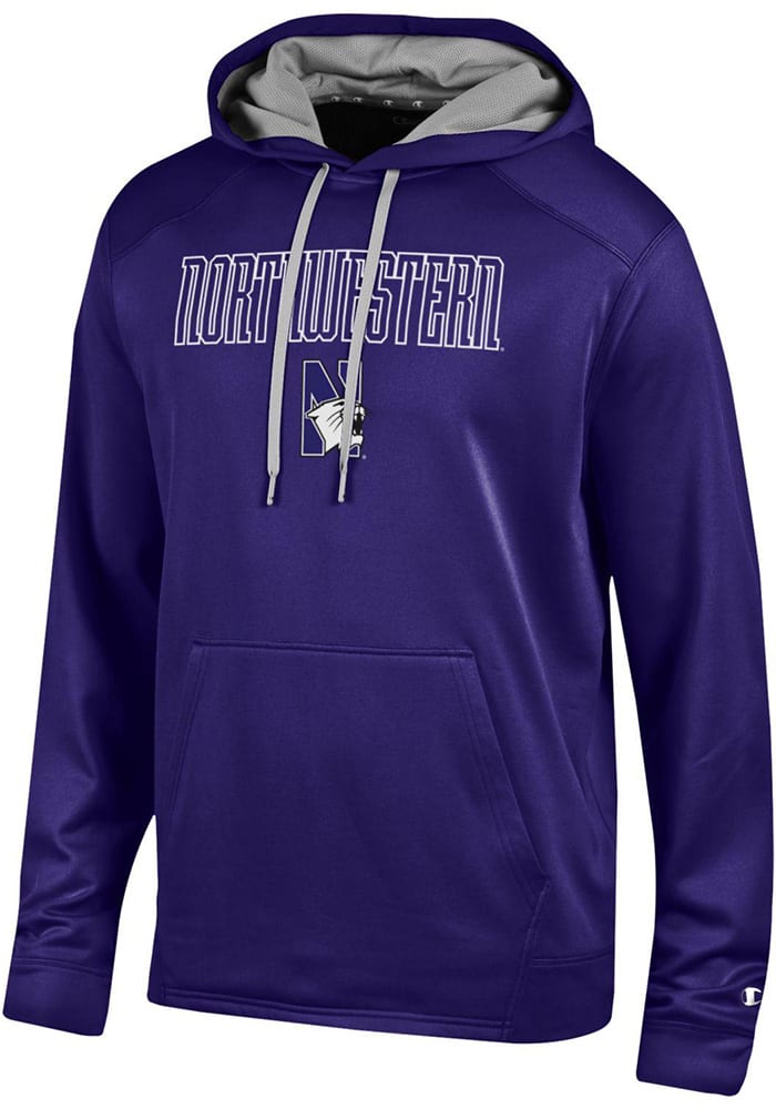 Champion Northwestern Wildcats Mens Purple Athletic Fleece Hood