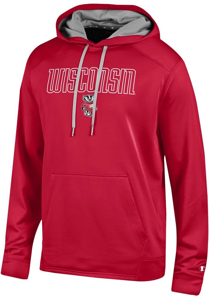 Wisconsin Badgers Champion Red Athletic Fleece Hood