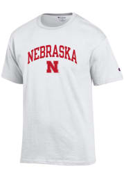 Champion Nebraska Cornhuskers White Number One Short Sleeve T Shirt