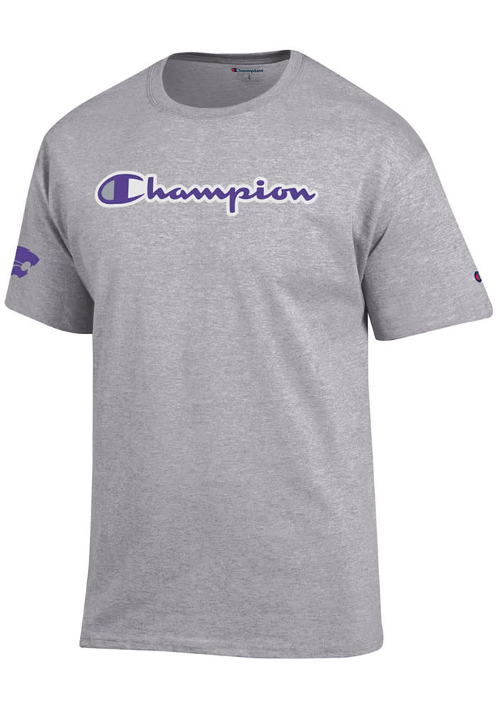 Champion K-State Wildcats Grey Co Branded Short Sleeve T Shirt