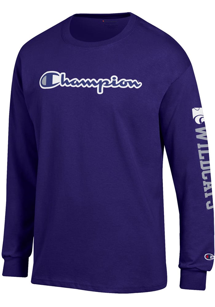 Champion K-State Wildcats Purple Co Branded Long Sleeve T Shirt