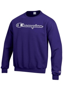 Champion K-State Wildcats Mens Purple Co Branded Long Sleeve Crew Sweatshirt