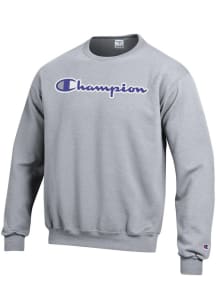 Champion K-State Wildcats Mens Grey Co Branded Long Sleeve Crew Sweatshirt