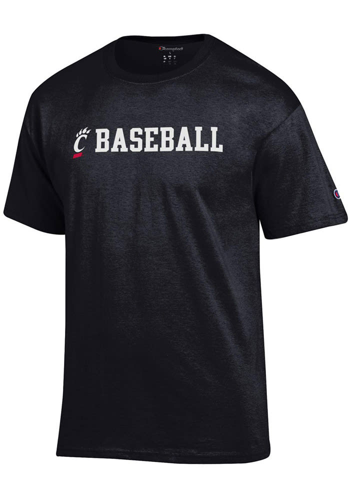 Champion Cincinnati Bearcats Black Baseball Short Sleeve T Shirt