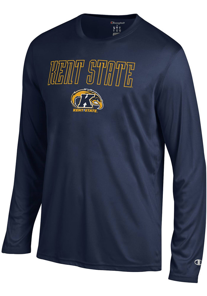 Champion Kent State Golden Flashes Navy Blue Athletic Long Sleeve Tee Long Sleeve T-Shirt