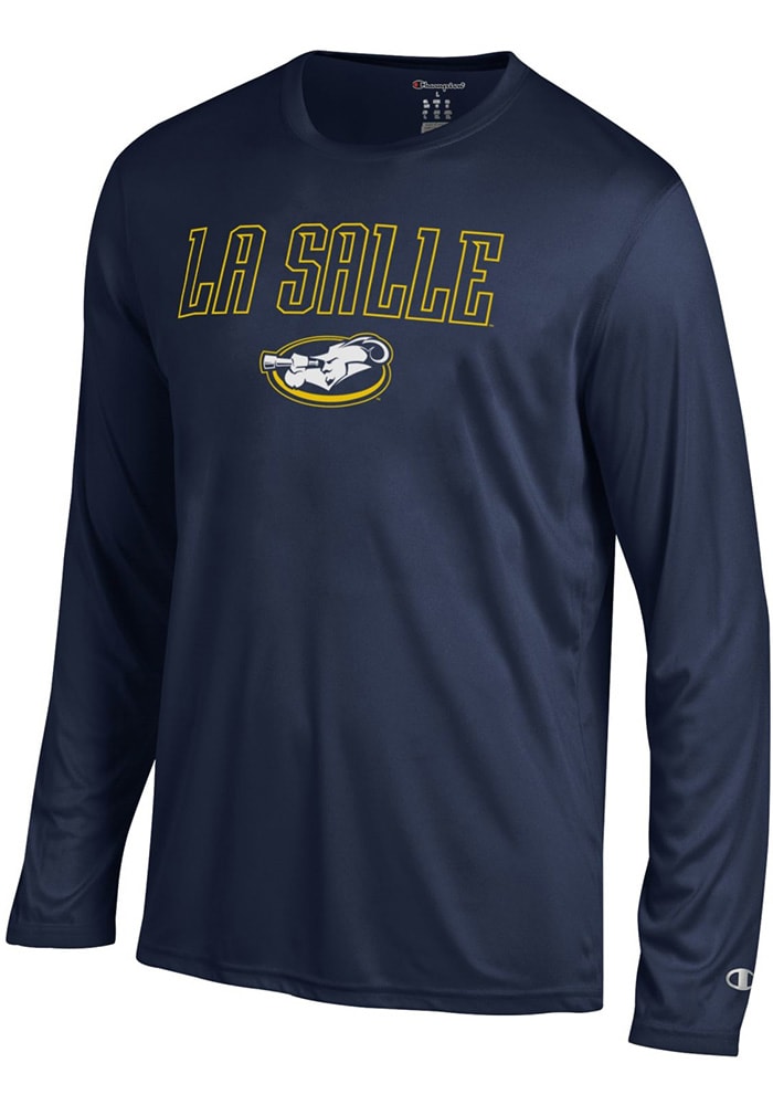 Champion La Salle Explorers Navy Blue Athletic Long Sleeve Tee Long Sleeve T-Shirt