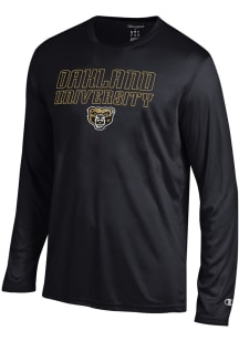 Champion Oakland University Golden Grizzlies Black Athletic Long Sleeve T-Shirt