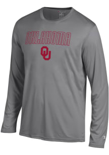 Champion Oklahoma Sooners Grey Athletic Long Sleeve Tee Long Sleeve T-Shirt