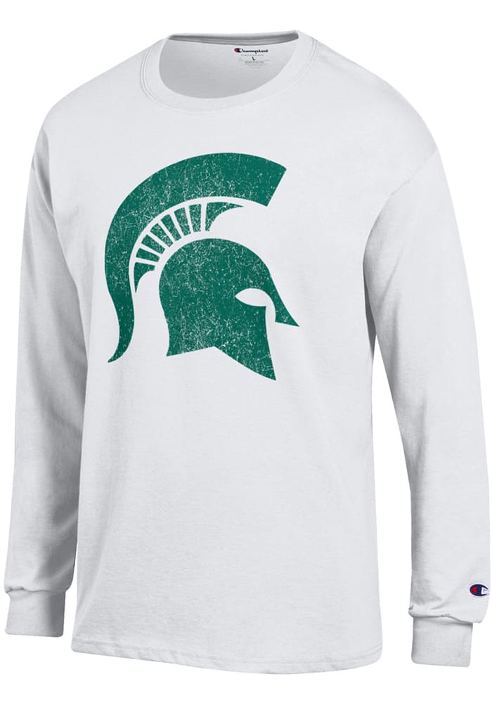 Champion Michigan State Spartans White Primary Logo Long Sleeve T Shirt