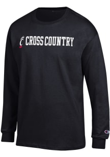 Champion Cincinnati Bearcats Black Cross Country Long Sleeve T Shirt