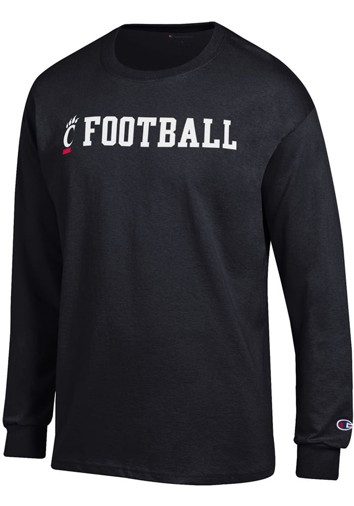 Champion Cincinnati Bearcats Black Football Long Sleeve T Shirt