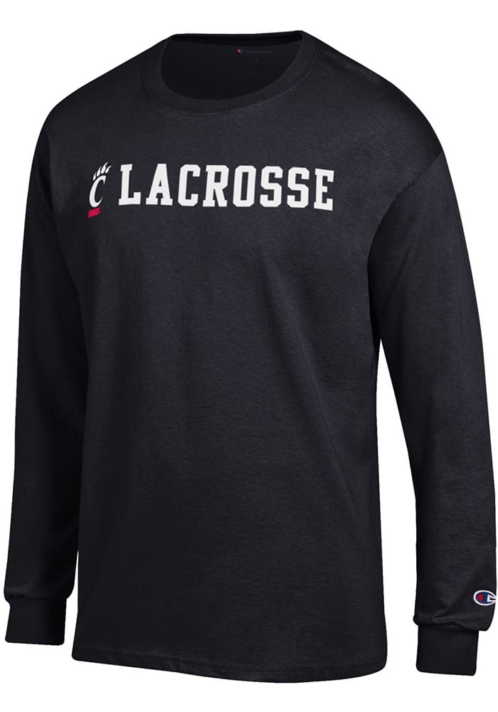 Champion Cincinnati Bearcats Black Lacrosse Long Sleeve T Shirt