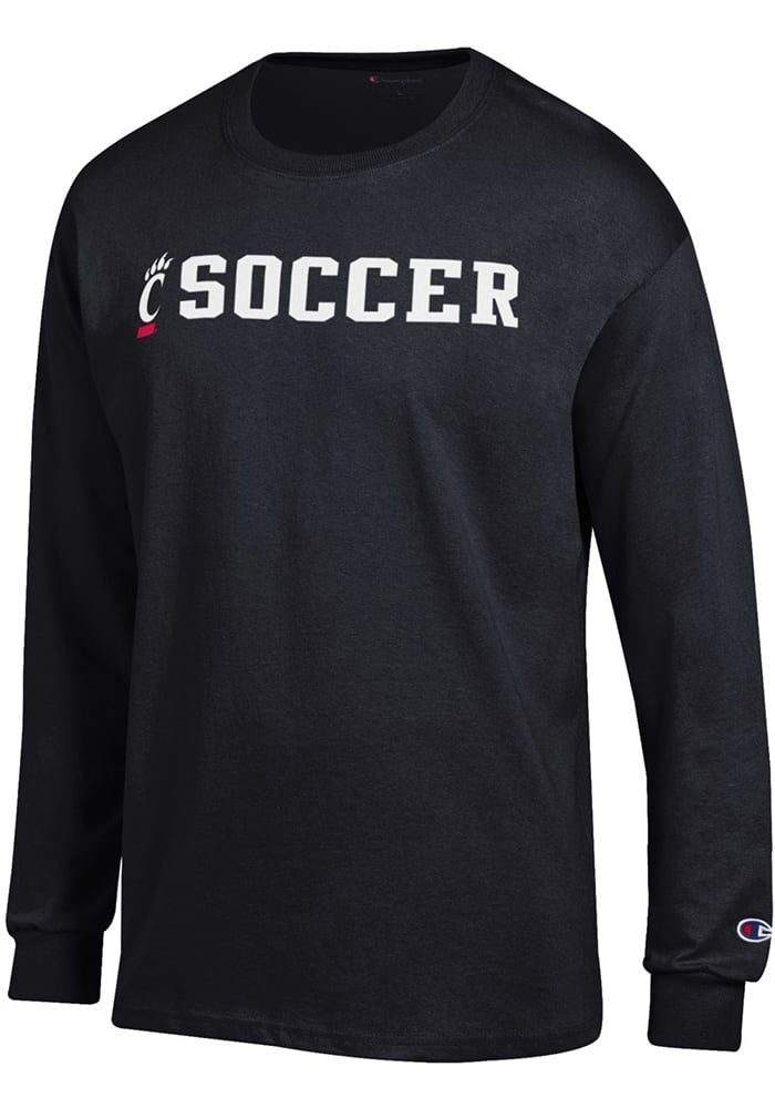 Champion Cincinnati Bearcats Black Soccer Long Sleeve T Shirt