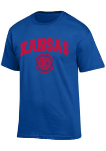Champion Kansas Jayhawks Blue Official Seal Short Sleeve T Shirt