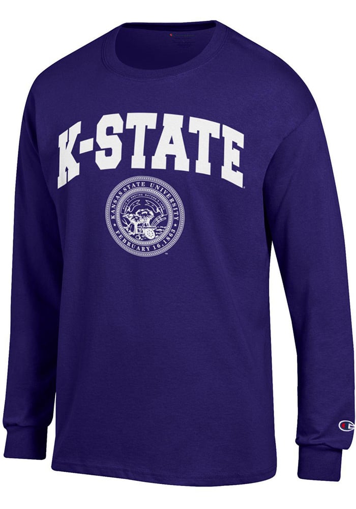 Champion K-State Wildcats Purple Official Seal Long Sleeve T Shirt