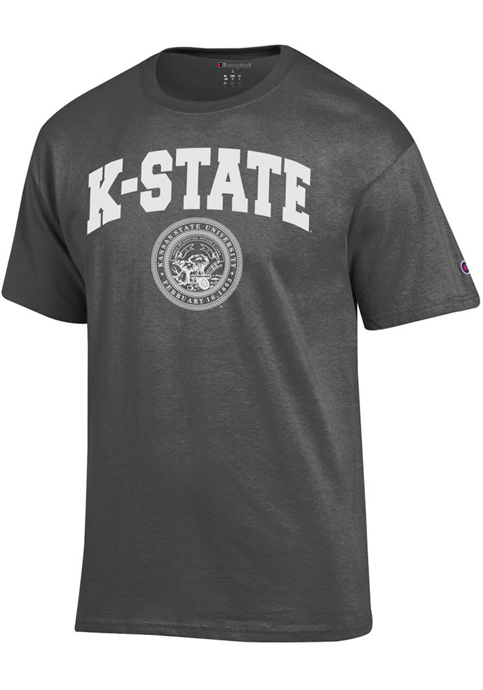 Champion K-State Wildcats Charcoal Official Seal Short Sleeve T Shirt
