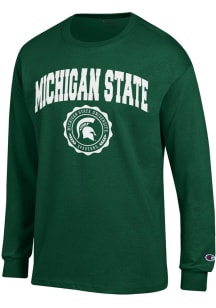 Champion Michigan State Spartans Green Official Seal Long Sleeve T Shirt
